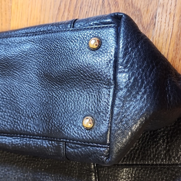 Michael Kors Black Pebble Leather Tote Bag